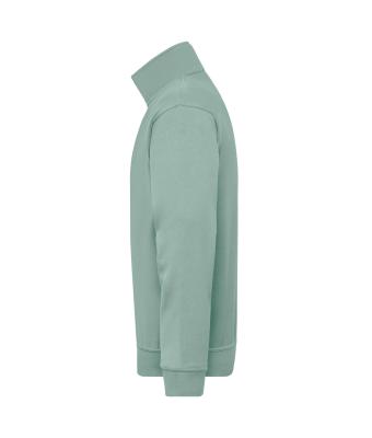 Unisexe Sweat-shirt de travail demi-zip Vert-brumeux 8172