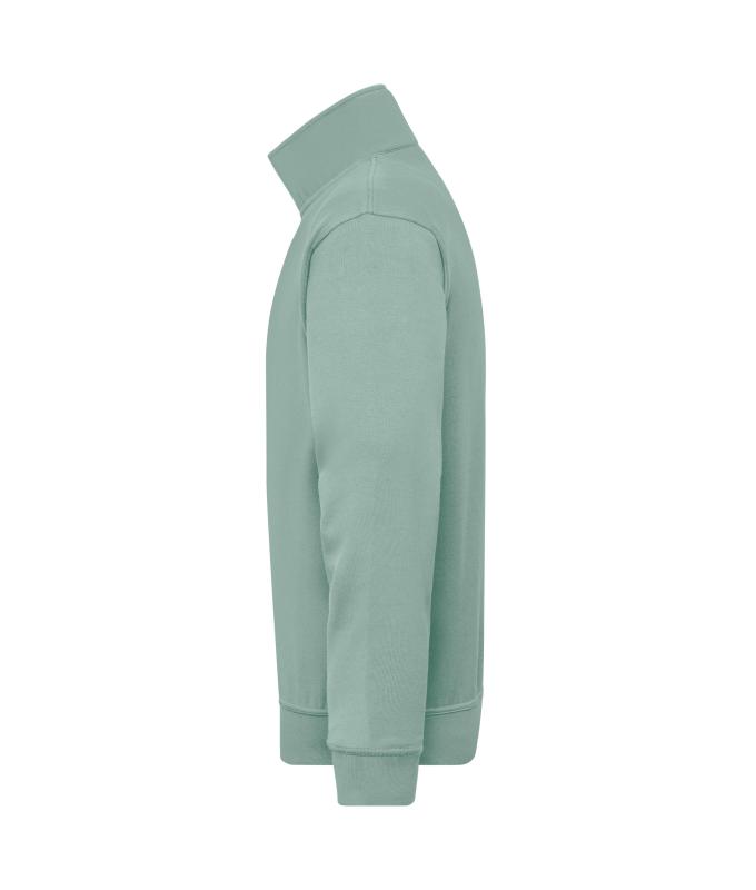 Unisexe Sweat-shirt de travail demi-zip Vert-brumeux 8172