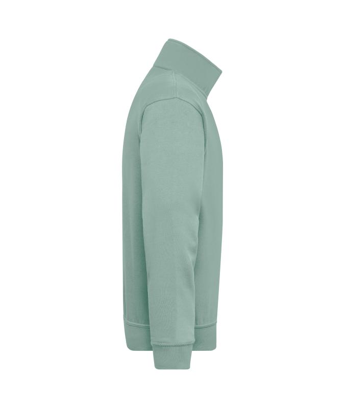 Unisexe Sweat-shirt de travail demi-zip Vert-brumeux 8172