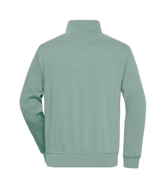 Unisexe Sweat-shirt de travail demi-zip Vert-brumeux 8172