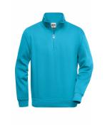 Unisex Workwear Half-Zip Sweat Turquoise 8172