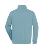 Unisex Workwear Half-Zip Sweat Steel-blue 8172