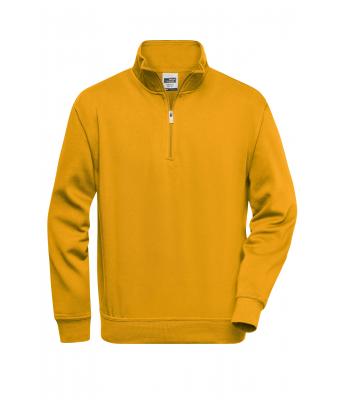 Unisex Workwear Half-Zip Sweat Goudgeel 8172