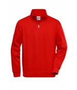 Unisex Workwear Half-Zip Sweat Red 8172
