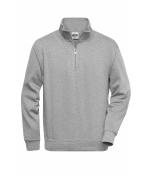 Unisex Workwear Half-Zip Sweat Grey-heather 8172