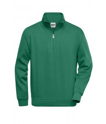 Unisex Workwear Half-Zip Sweat Donkergroen 8172