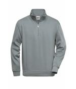 Unisex Workwear Half-Zip Sweat Donkergrijs 8172