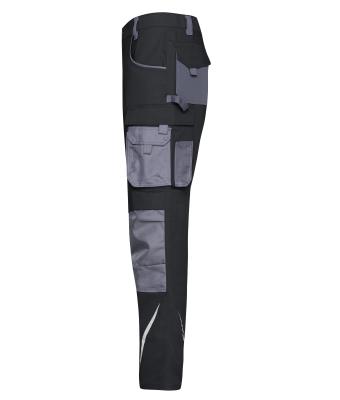 Unisexe Pantalon de travail - STRONG - Noir/carbone 8290