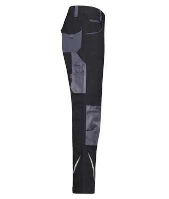 Unisexe Pantalon de travail - STRONG - Noir/carbone 8290