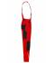 Unisex Workwear Pants with Bib - STRONG - Red/black 8288