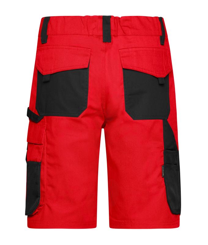 Unisex Workwear Bermudas - STRONG - Rood/zwart 8287