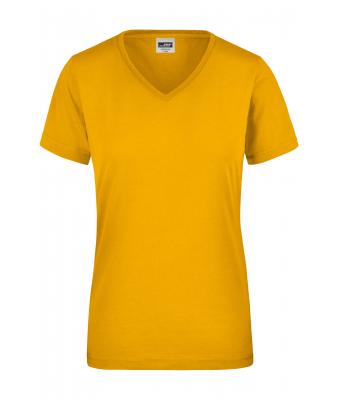 Femme T-shirt de travail femme Jaune-d'or 8310