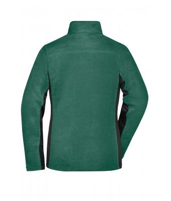 Dames Ladies' Workwear Fleece Jacket - STRONG - Donkergroen/zwart 8313