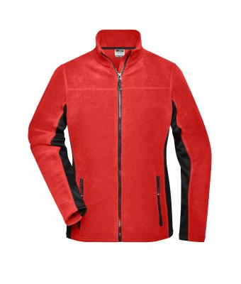 Dames Ladies' Workwear Fleece Jacket - STRONG - Rood/zwart 8313