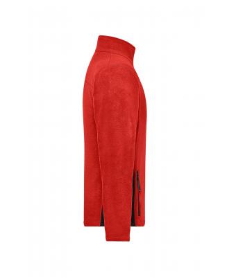 Herren Men's Workwear Fleece Jacket - STRONG - Red/black 8314