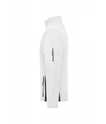 Heren Men's Workwear Fleece Jacket - STRONG - Wit/carbon 8314