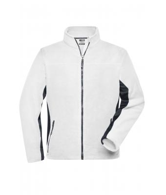 Heren Men's Workwear Fleece Jacket - STRONG - Wit/carbon 8314
