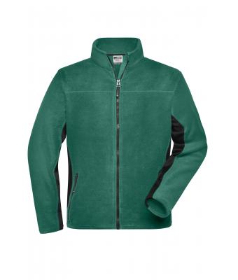 Heren Men's Workwear Fleece Jacket - STRONG - Donkergroen/zwart 8314