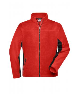 Heren Men's Workwear Fleece Jacket - STRONG - Rood/zwart 8314