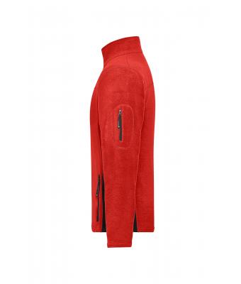 Homme Veste polaire de travail homme - STRONG - Rouge/noir 8314