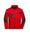 Unisex Workwear Softshell Jacket - STRONG - Rood/zwart 8308