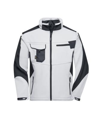 Unisex Workwear Softshell Jacket - STRONG - Wit/carbon 8308