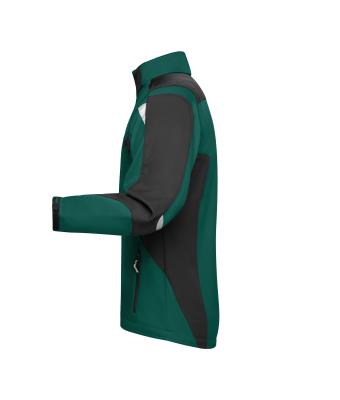 Unisexe Workwear veste softshell - STRONG - Vert-foncé/noir 8308