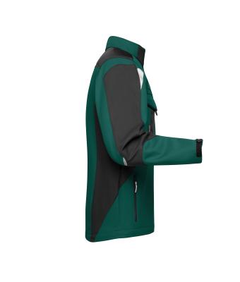 Unisexe Workwear veste softshell - STRONG - Vert-foncé/noir 8308