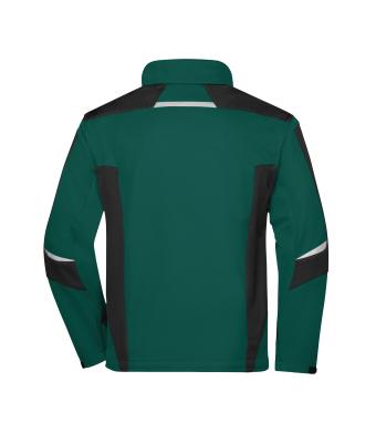 Unisexe Workwear veste softshell - STRONG - Vert-foncé/noir 8308