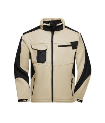 Unisexe Workwear veste softshell - STRONG - Pierre/noir 8308