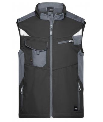 Unisexe Workwear gilet softshell - STRONG - Noir/carbone 8309