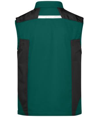 Unisexe Workwear gilet softshell - STRONG - Vert-foncé/noir 8309