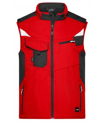 Unisexe Workwear gilet softshell - STRONG - Rouge/noir 8309