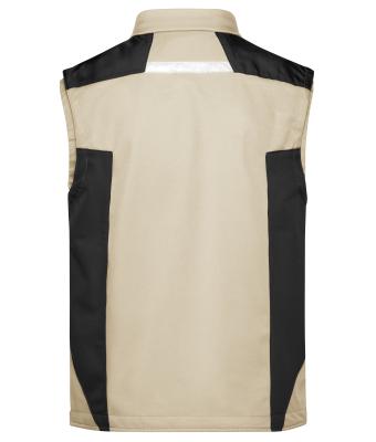 Unisexe Workwear gilet softshell - STRONG - Pierre/noir 8309