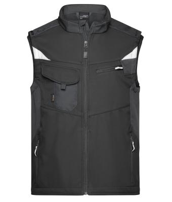 Unisex Workwear Softshell Vest - STRONG - Zwart/zwart 8309