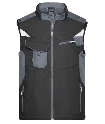 Unisex Workwear Softshell Vest - STRONG - Zwart/carbon 8309