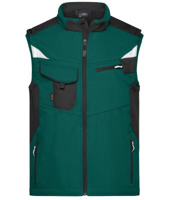 Unisex Workwear Softshell Vest - STRONG - Donkergroen/zwart 8309