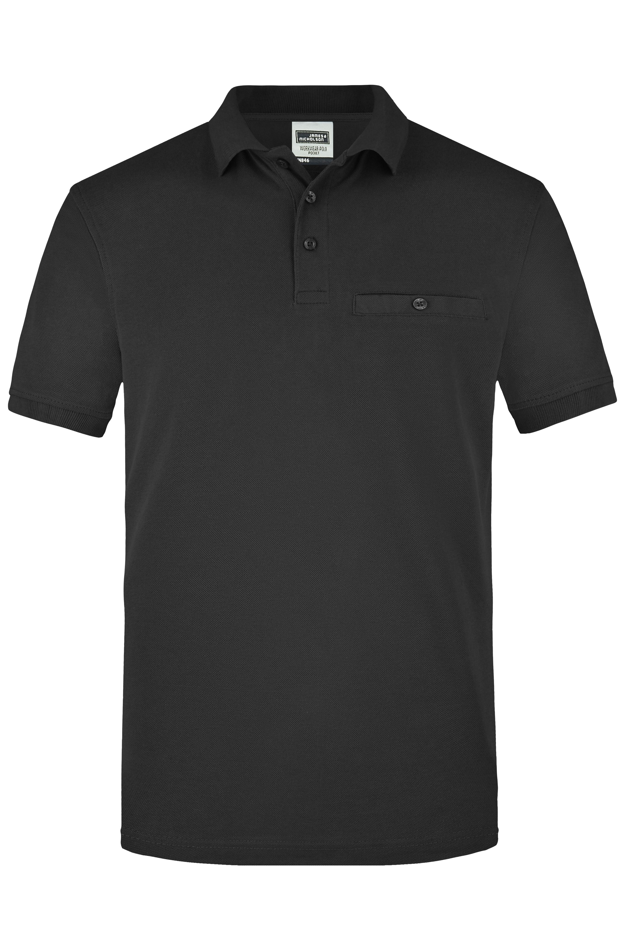 Men Men's Workwear Polo Pocket BlackDaiber