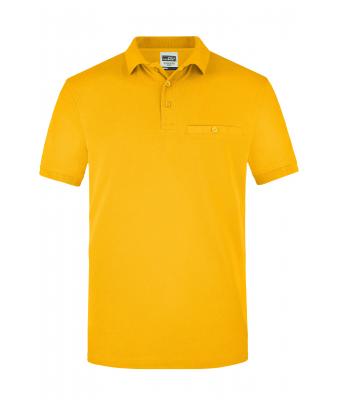 Herren Men´s Workwear Polo Pocket Gold-yellow 8402