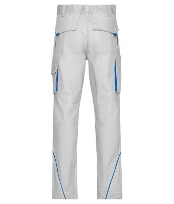 Unisexe Pantalon workwear - COLOR - Blanc/royal 8524