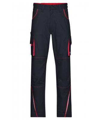 Unisexe Pantalon workwear - COLOR - Carbone/rouge 8524