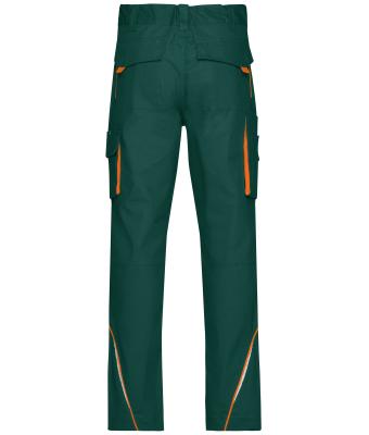 Unisexe Pantalon workwear - COLOR - Vert-foncé/orange 8524