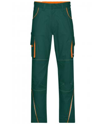 Unisexe Pantalon workwear - COLOR - Vert-foncé/orange 8524