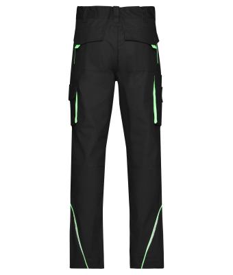 Unisex Workwear Pants  - COLOR - Black/lime-green 8524