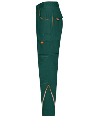 Unisex Workwear Pants  - COLOR - Dark-green/orange 8524