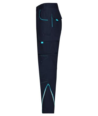 Unisex Workwear Pants - COLOR - Navy/turquoise 8524