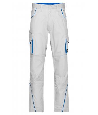 Unisex Workwear Pants - COLOR - White/royal 8524