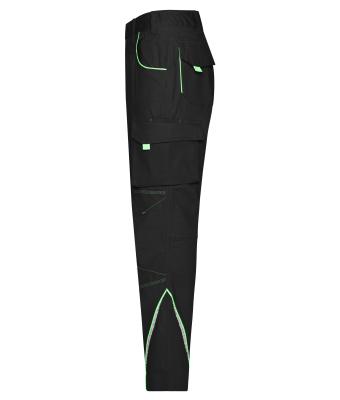 Unisex Workwear Pants - COLOR - Zwart/lime 8524