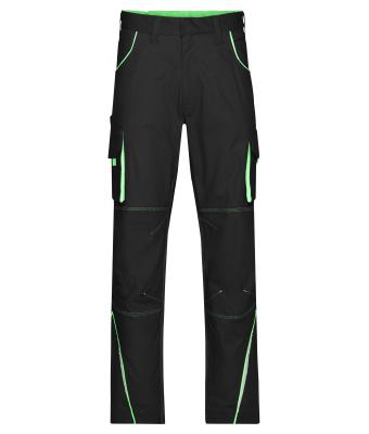 Unisex Workwear Pants - COLOR - Zwart/lime 8524