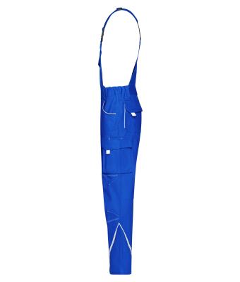 Unisexe Pantalon workwear à bretelles - COLOR - Royal/blanc 8525